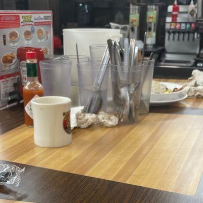 Crazy looking waffle house! They do not clean at all. Super nasty and unkept.