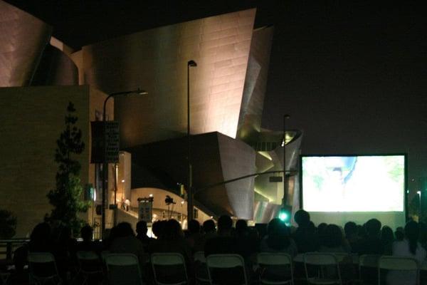 Outdoor screening at Walt Disney Concert Hall