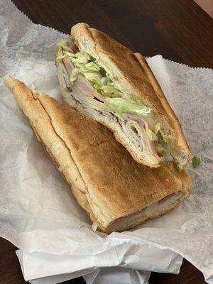 Classic Cuban with added lettuce and onions