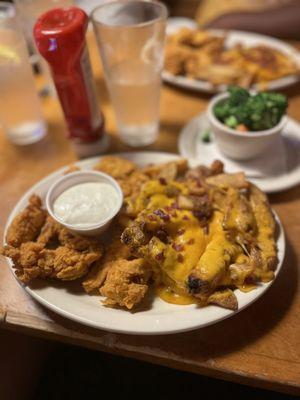 Chicken Critters and Loaded fries