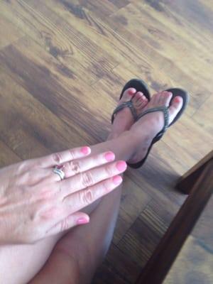 Great mani and pedi today!