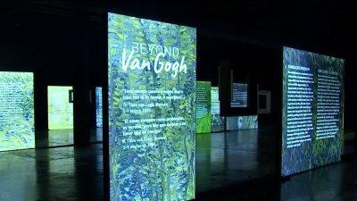 Monster Backlit banners at work at the popular Beyond Van Gogh art exhibit.  Top quality graphic printing at its best!