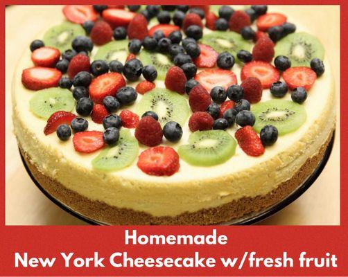 New York Cheesecake w/fresh fruit