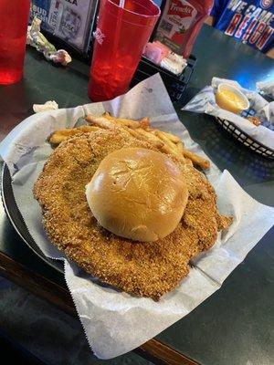 Pork tenderloin sandwich