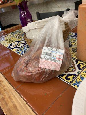 Sliced fajita meat - $5.39 per lb