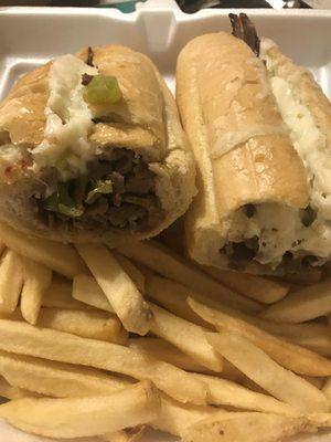 Philly Cheesesteak and Fries