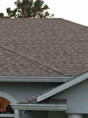 Shoddy work by Clermont Roofing - orig install mid Mar 2018. Zoom in on photos to see incorrectly measured- installed shingles across roof.