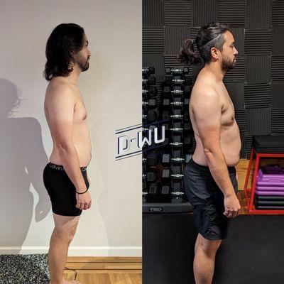 Client Alexander's progress.