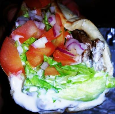 The greek style lamb gyro is awesome!