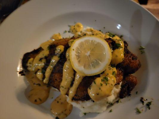 Blackened catfish (the collards that came with it aren't pictured)