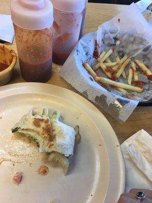 California burrito and side of fries