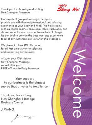 Welcome to New Shanghai Massage