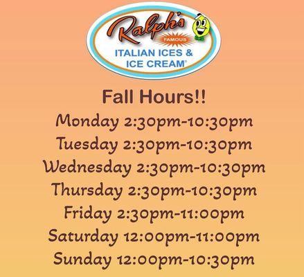 FALL HOURS