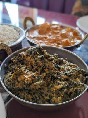 Chicken Saag, Chicken Tikka Masala "mish mash"