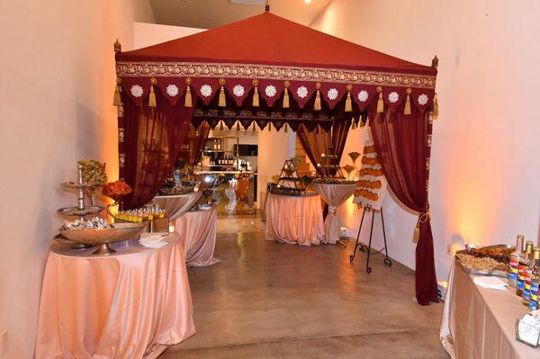 Elegant food display tent