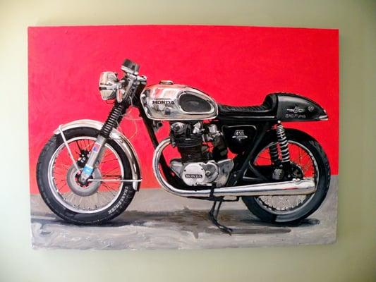 My bike Mark and co. worked on. Oil on canvas, by Reed White (Mankato, MN).