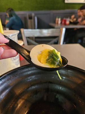 Egg from the hakkasan ramen, nice and soft boiled