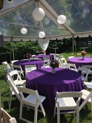 Tent set up party ready!