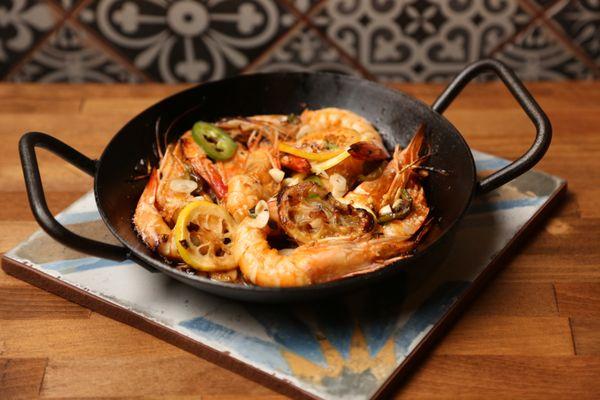 Gambas Al Ajillo with Oregano, Lemon and Sherry