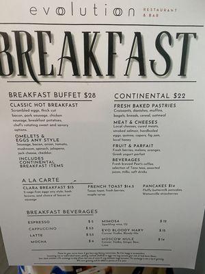 Breakfast Menu