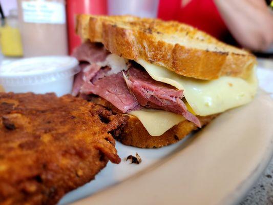 Ruben with Potato Latke