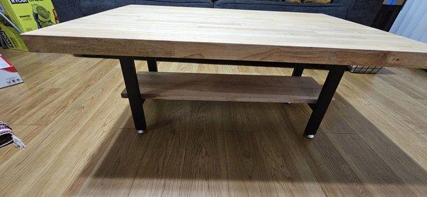 Butcher block table