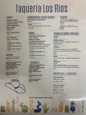 Lunch menu page 2