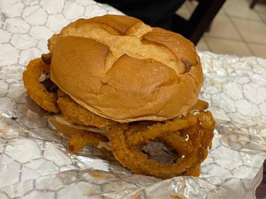 Steakhouse Garlic ribeye sandwich