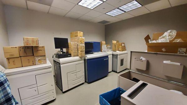 Finishing a Xerox production move.