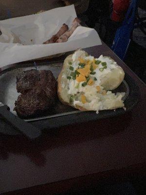 8 ounce steak and baked potato