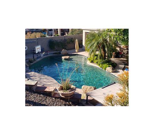 Our clean Pool! Thanks to Arizona Mirage Pool Service