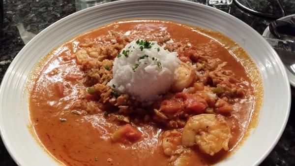 Pan roast with crab shrimp and crawfish