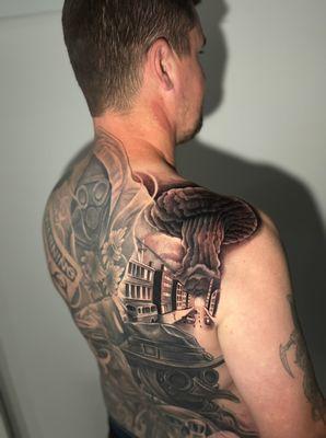 Back piece done by Paco Ruelas .