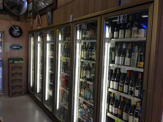 Chilled wine and champagne doors.