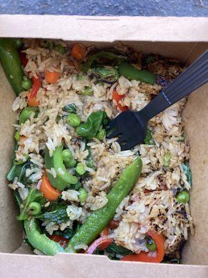 Thai fried rice with veggies, medium spicy