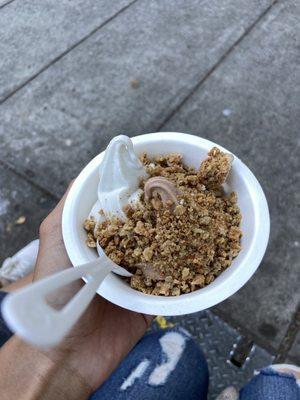 Brown Sugar Sesame (left) and Chocolate Coconut (right) with iced oatmeal cookie topping