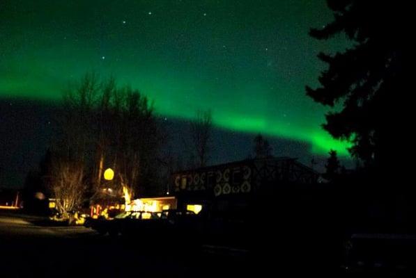 Northern Lights over Billie's Hostel