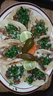 Authentic street tacos