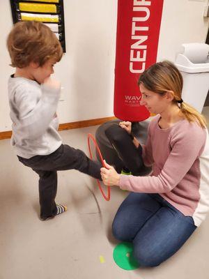 Working focus in our mini kids kung fu class.