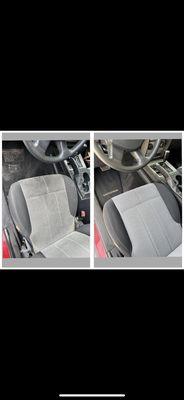 Seat shampoo before and after