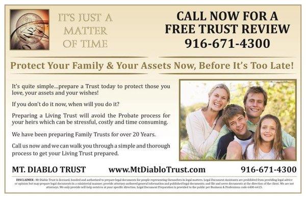 Do you already have a Living Trust? Call us for a FREE Trust Review today.