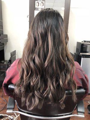 Ash brown balayage