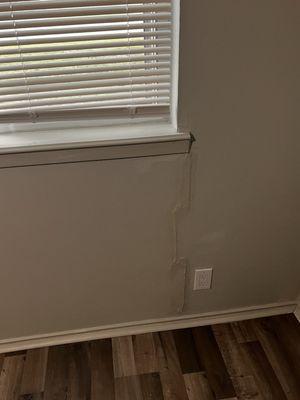 Water damage that's been poorly repaired