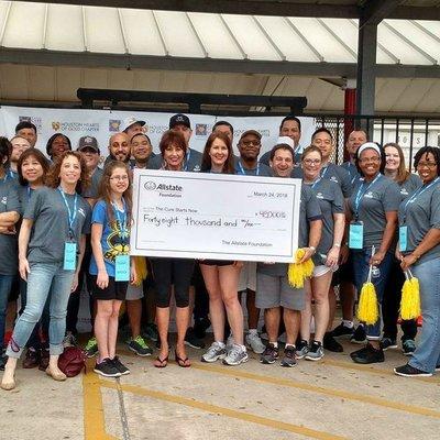 Cure Starts Now Inc. received a $42,000 Allstate Foundation Helping Hands grant.