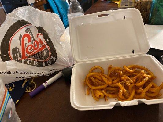 This is an order or curly fries.  disappointed to say the least