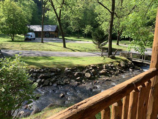 View from Squirrels Nest Cabin porch