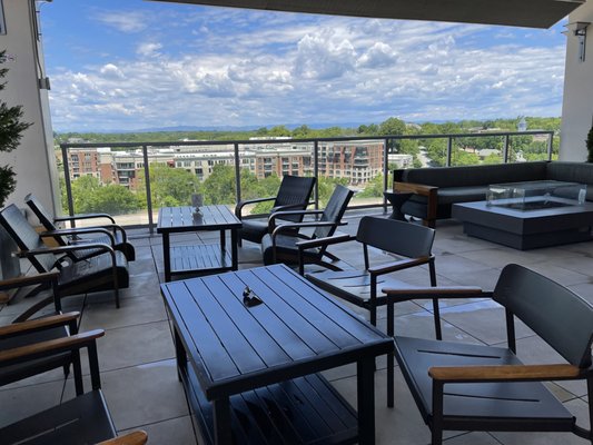 Outdoor eating area.