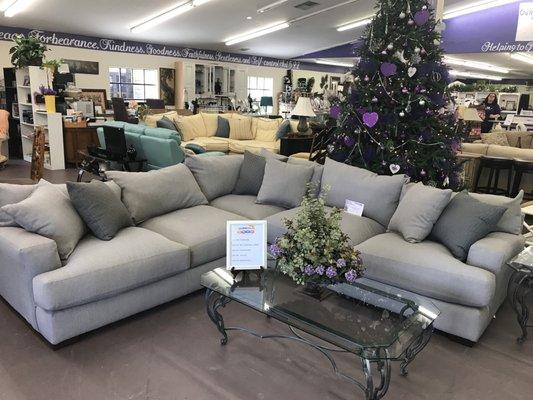 Fabulous new grey sectional! Perfect for your home!