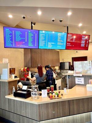 Order counter with menu board