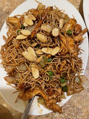 Almond Chicken Subgum Chow Mein-very good